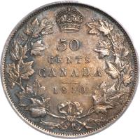 Canada coin 50 Cents - Edward VII (1910) reverse reverse of 50 Cents - Edward VII (1910) coin with KM# 12a from Canada. Inscription: 50 CENTS CANADA 1910