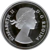 obverse of 50 Cents - Elizabeth II - 1'st Portrait (2004) coin from Canada. Inscription: ELIZABETH II D G REGINA