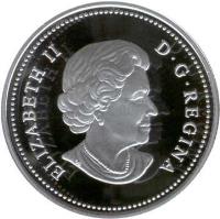 Canada coin 50 Cents - Elizabeth II - 4'th Portrait (2004) obverse obverse of 50 Cents - Elizabeth II - 4'th Portrait (2004) coin with KM# 494a from Canada. Inscription: ELIZABETH II D G REGINA