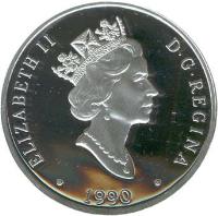 Canada coin 20 Dollars - Elizabeth II - Lancaster 683 AVRO (1990) obverse obverse of 20 Dollars - Elizabeth II - Lancaster 683 AVRO (1990) coin with KM# 172 from Canada. Inscription: ELIZABETH II D · G · REGINA · 1990 ·