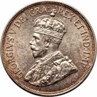 obverse of 45 Piastres - George V - Anniversary of Cyprus (1928) coin with KM# 19 from Cyprus. Inscription: GEORGIVS V DEI GRA: REX ET IND: IMP: