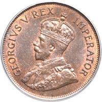 obverse of 1 Piastre - George V (1922 - 1931) coin with KM# 18 from Cyprus.