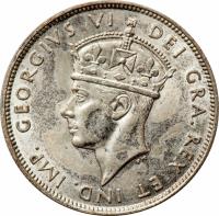 obverse of 18 Piastres - George VI (1938 - 1940) coin with KM# 26 from Cyprus. Inscription: GEORGIVS VI DEI GRA.REX ET IND. IMP. P.M.