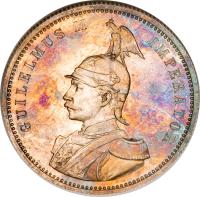 obverse of 1 Rupie - Wilhelm II (1890 - 1902) coin with KM# 2 from German East Africa.