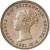 obverse of 1/2 Quart - Victoria (1842 - 1861) coin with KM# 1 from Gibraltar. Inscription: VICTORIA D:G: BRITANNIAR: REGINA F:D: 1861