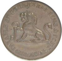 obverse of 1 Quarto - Robert Keeling (1810) coin with KM# Tn3 from Gibraltar. Inscription: PAYABLE AT ROBERT KEELING & SONS GIBRALTAR