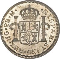 reverse of 2 Reales - Fernando VII (1808 - 1821) coin with KM# 67 from Guatemala.