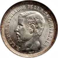 Guatemala coin 2 Reales (1866 - 1869) obverse obverse of 2 Reales (1866 - 1869) coin with KM# 142 from Guatemala.
