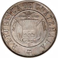 Guatemala coin 50 Centavos (1870) obverse obverse of 50 Centavos (1870) coin with KM# 195 from Guatemala.