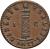 obverse of 1 Centime (1828 - 1842) coin with KM# A21 from Haiti. Inscription: LIBERTE EGALITE AN 38