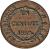 reverse of 1 Centime (1828 - 1842) coin with KM# A21 from Haiti. Inscription: REPUBLIQUE D'HAITI UN CENTIME 1841