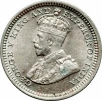 Hong Kong coin 5 Cents - George V (1932 - 1933) obverse obverse of 5 Cents - George V (1932 - 1933) coin with KM# 18 from Hong Kong. Inscription: GEORGE V KING AND EMPEROR OF INDIA