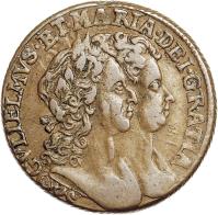 Ireland coin 1/2 Penny - William & Mary (1692 - 1694) obverse obverse of 1/2 Penny - William & Mary (1692 - 1694) coin with SP# 6597 from Ireland. Inscription: GVLIELMUS.ET.MARIA.DEI.GRATIA