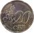 reverse of 20 Euro Cent - 1'st Map (1999 - 2006) coin with KM# 1286 from France. Inscription: 20 EURO CENT LL