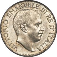 obverse of 1 Rupia - Vittorio Emanuele III (1910 - 1921) coin with KM# 6 from Italian Somaliland. Inscription: VITTORIO EMANVELE II RE D' ITALIA