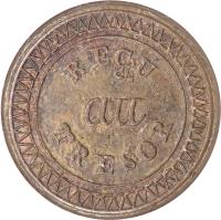 Mauritius coin 25 Sous - George IV (1822) obverse obverse of 25 Sous - George IV (1822) coin with KM# 1 from Mauritius. Inscription: REÇU au TRESOR