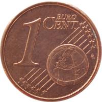 Greece coin 1 Euro Cent (2002 - 2016) reverse reverse of 1 Euro Cent (2002 - 2016) coin with KM# 181 from Greece. Inscription: 1 EURO CENT LL