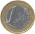 reverse of 1 Euro - 1'st Map (2002 - 2006) coin with KM# 187 from Greece. Inscription: 1 EURO LL