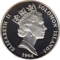 Solomon Islands coin 10 Dollars - Elizabeth II - Sailing Ship obverse of 10 Dollars - Elizabeth II - Sailing Ship