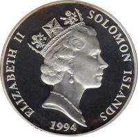 obverse of 10 Dollars - Elizabeth II - Sailing Ship 