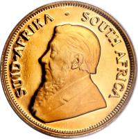 South Africa coin 1/4 Krugerrand (1980 - 2012) obverse obverse of 1/4 Krugerrand (1980 - 2012) coin with KM# 106 from South Africa.