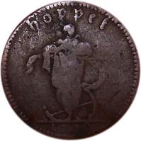 obverse of 1 Daler Silvermynt - Carl XII - Hope (1719) coin with KM# 369 from Sweden. Inscription: hoppet 1719