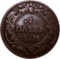 Sweden coin 1 Daler Silvermynt - Carl XII - Hope (1719) reverse reverse of 1 Daler Silvermynt - Carl XII - Hope (1719) coin with KM# 369 from Sweden. Inscription: .1. DALER S.M