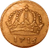 Sweden coin 1 Daler Silvermynt - Carl XII (1715) obverse obverse of 1 Daler Silvermynt - Carl XII (1715) coin with KM# 352 from Sweden. Inscription: 1715