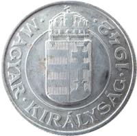 obverse of 2 Pengő - Miklós Horthy (1941 - 1943) coin with KM# 522 from Hungary. Inscription: · MAGYAR · KIRÁLYSÁG · 1942 ·