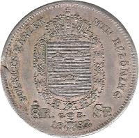reverse of 1/8 Riksdaler Specie - Carl XIV Johan (1830 - 1837) coin with KM# 626 from Sweden. Inscription: FOLKETS KÄRLEK MIN BELÖNING 1/8R Sp 1832