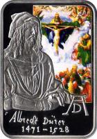 Andorra coin 10 Diners - Joan Enric Vives i Sicília - Albrecht Dürer (2010) reverse reverse of 10 Diners - Joan Enric Vives i Sicília - Albrecht Dürer (2010) coin with KM# 283 from Andorra. Inscription: Albrecht Dürer 1471-1528