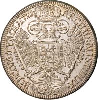 Austria coin 1 Speciestaler - Karl VI - Hall mint (1719 - 1734) reverse reverse of 1 Speciestaler - Karl VI - Hall mint (1719 - 1734) coin with KM# 1594 from Austria.