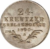 reverse of 24 Kreuzer - Franz II (1800) coin with KM# 2148 from Austria.