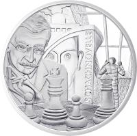 reverse of 20 Euro - Stefan Zweig (2013) coin with KM# 3219 from Austria. Inscription: SCHACHNOVELLE