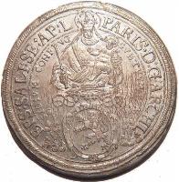 Austrian States coin 1 Speciestaler - Paris (1623 - 1651) obverse obverse of 1 Speciestaler - Paris (1623 - 1651) coin with KM# 87 from Austrian States. Inscription: PARIS.D:G:ARCHI EPS:SALI:SE:AP:L