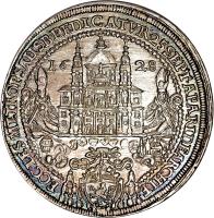 obverse of 1/2 Thaler - Paris Consecration (1628) coin with KM# 141 from Austrian States.