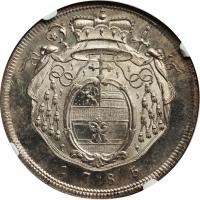reverse of 1 Konventionstaler - Hieronymus (1772 - 1786) coin with KM# 435 from Austrian States. Inscription: 1785
