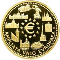 obverse of 100 Euro - Albert II - Expansion of the EU (2004) coin with KM# 239 from Belgium. Inscription: AMPLIATA VNIO EVROPAEA € PH