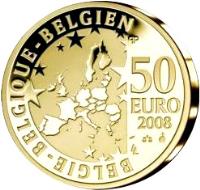 Belgium coin 50 Euro - Albert II - L'oiseau bleu (2008) obverse obverse of 50 Euro - Albert II - L'oiseau bleu (2008) coin with KM# 267 from Belgium. Inscription: BELGIQUE-BELGIE-BELGIEN 50 EURO 2008