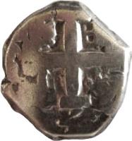 Bolivia coin 2 Reales - Carlos III - Colonial Cob Coinage (1759 - 1773) obverse obverse of 2 Reales - Carlos III - Colonial Cob Coinage (1759 - 1773) coin with KM# 43 from Bolivia. Inscription: CAROLVS TERTIVS