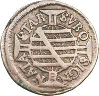 Brazil coin 80 Réis - Pedro II (1699 - 1701) reverse reverse of 80 Réis - Pedro II (1699 - 1701) coin with KM# 87 from Brazil.