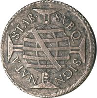 Brazil coin 640 Réis - Pedro II (1699 - 1702) reverse reverse of 640 Réis - Pedro II (1699 - 1702) coin with KM# 90 from Brazil.