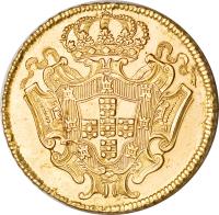 reverse of 12800 Réis - João V (1727 - 1733) coin with KM# 139 from Brazil.