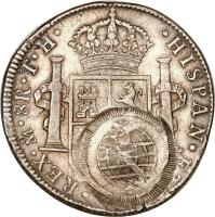 reverse of 960 Réis - João Prince Regent - Minas Gerais; Countermarked (1808) coin with KM# 248 from Brazil.