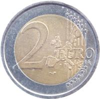 reverse of 2 Euro - Torino Olympics (2006) coin with KM# 246 from Italy. Inscription: 2 EURO LL