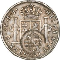 reverse of 960 Réis - João Prince Regent - Minas Gerais; Countermarked (1808) coin with KM# 243 from Brazil.