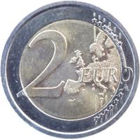 reverse of 2 Euro - Unification of Italy (2011) coin with KM# 338 from Italy. Inscription: 2 EURO LL