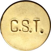 reverse of 300 Réis - Colonia Santa Teresa; Leprosarium Coinage (1940) coin with KM# L3 from Brazil. Inscription: C.S.T.