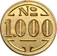Brazil coin 1000 Réis - Colonia Santa Teresa; Leprosarium Coinage (1940) obverse obverse of 1000 Réis - Colonia Santa Teresa; Leprosarium Coinage (1940) coin with KM# L5 from Brazil. Inscription: Nᴼ 1.000