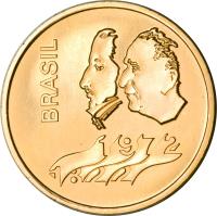 Brazil coin 300 Cruzeiros - Anniversary of Independence (1972) obverse obverse of 300 Cruzeiros - Anniversary of Independence (1972) coin with KM# 584 from Brazil. Inscription: BRASIL 1972 1822